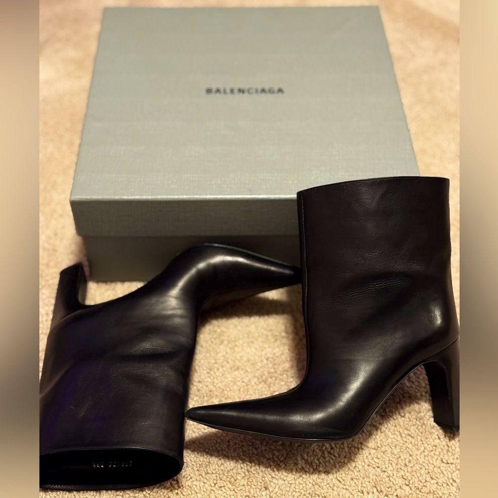 Balenciaga Women's Black Heeled Boots
